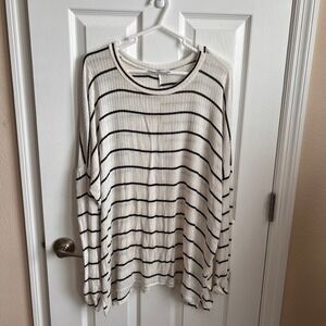 Carly Jean Los‎ Angeles Striped Knit Top Oversized Lightweight XS (generous fit)